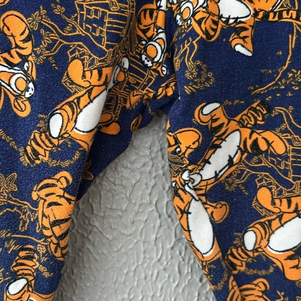 Women’s LulaRoe Leggings Winnie the Pooh Tigger Tall & Curvy Blue Orange Soft - Picture 3 of 5